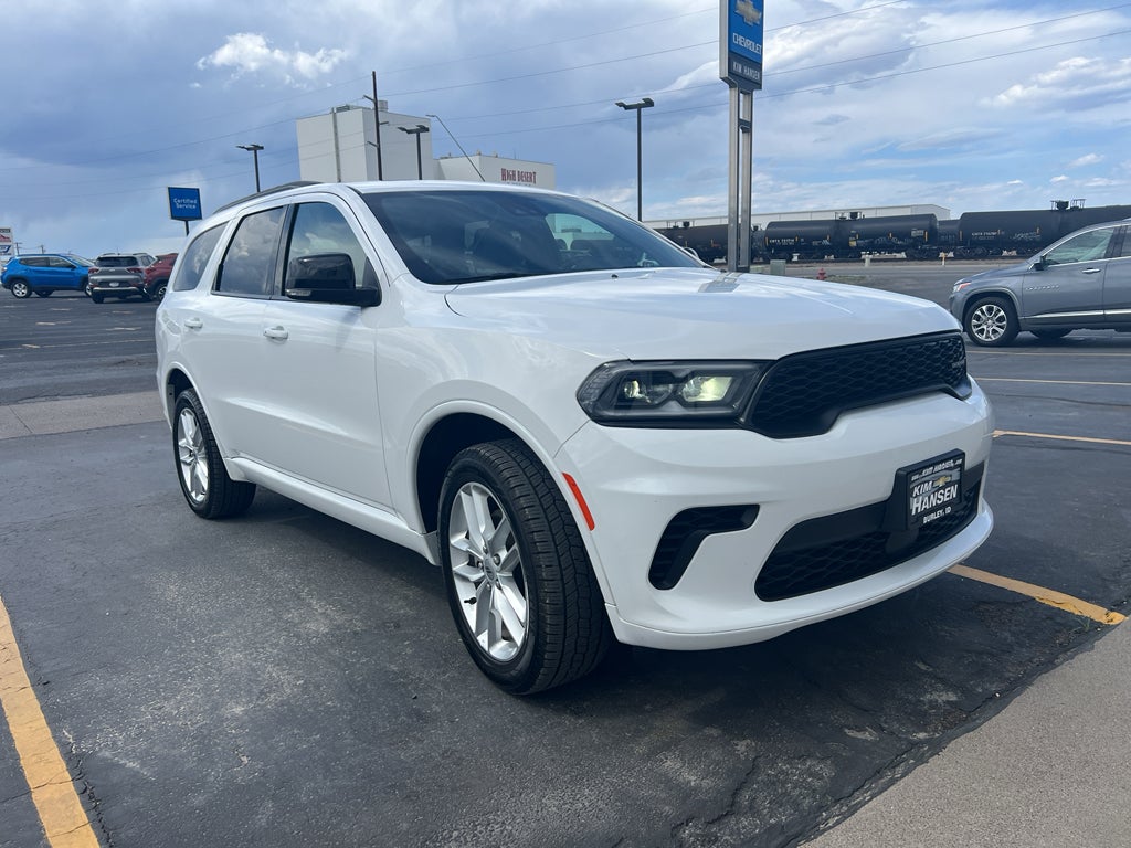 2024 Dodge Durango GT Plus in White — front three-quarter view