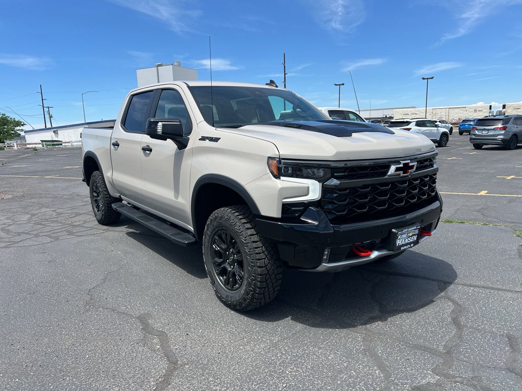 2026 Chevrolet Silverado 1500 ZR2 in White Sands — front three-quarter view
